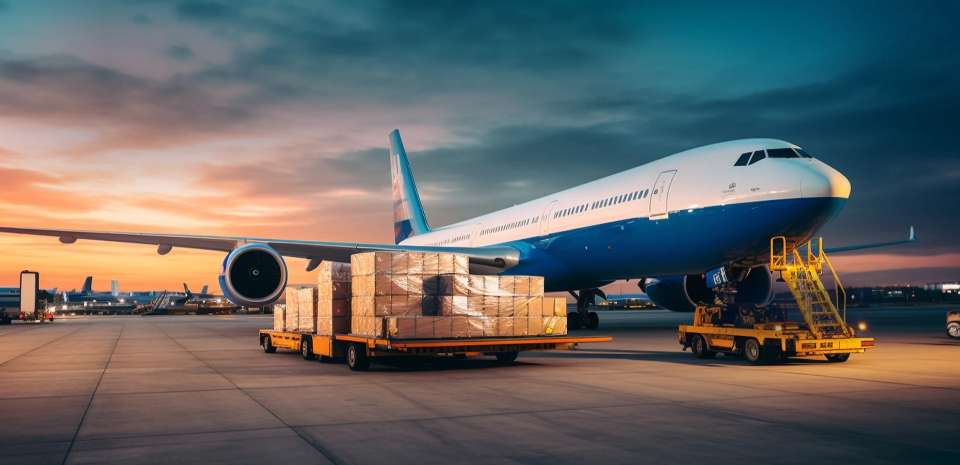 cargo flight on the runway